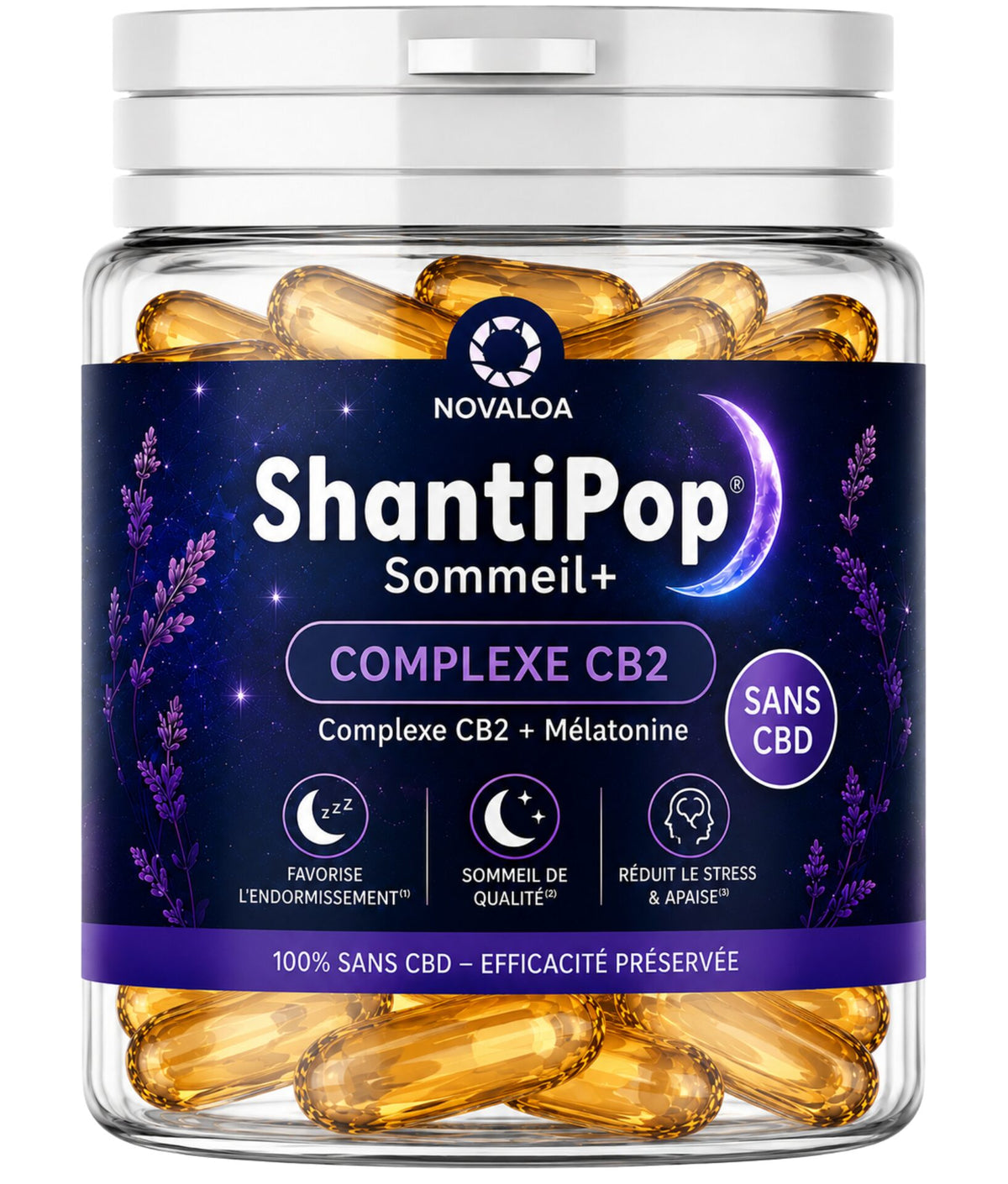 Gélules liquides Sommeil + Mélatonine – CB2 – 1500mg