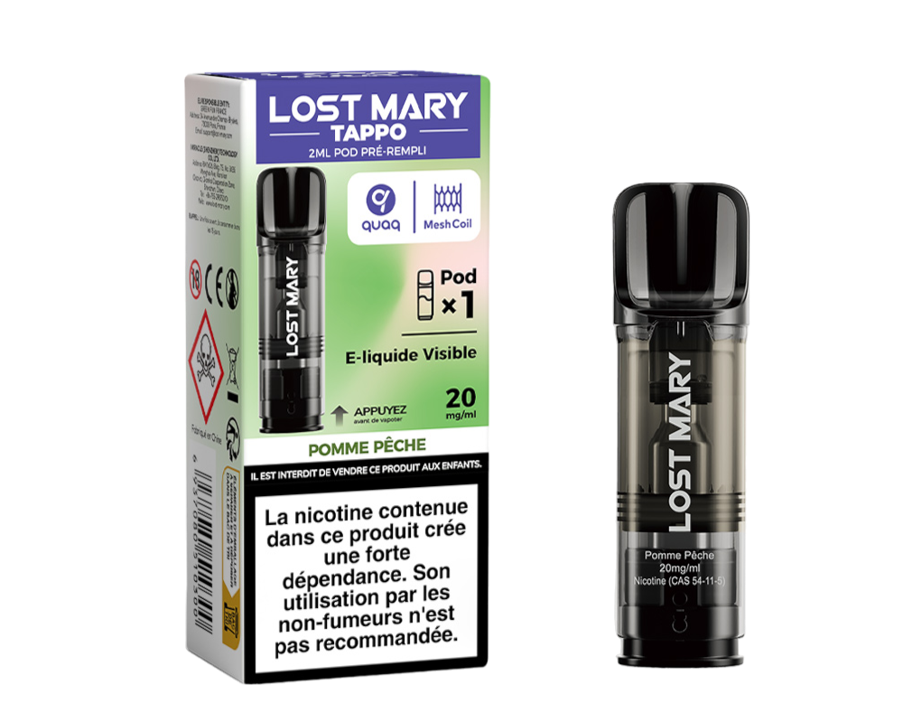 Cartouche pré-remplie Tappo - Lost Mary 20mg