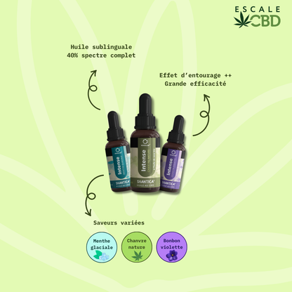Huile Sublinguale CBD "Intense" Spectre Complet 40%