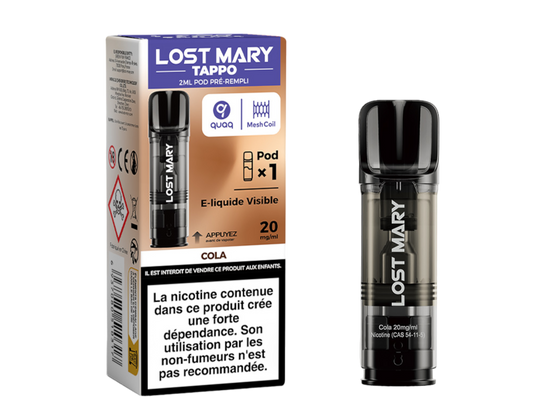 Cartouche pré-remplie Tappo - Lost Mary 20mg