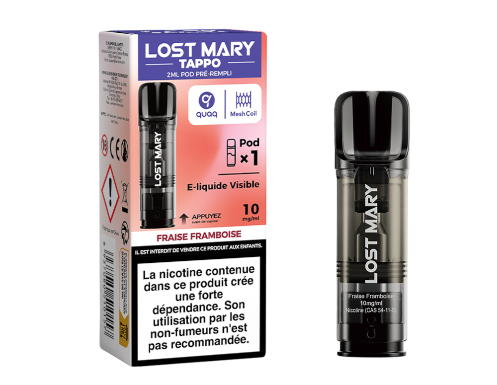 Cartouche pré-remplie Tappo - Lost Mary 10mg