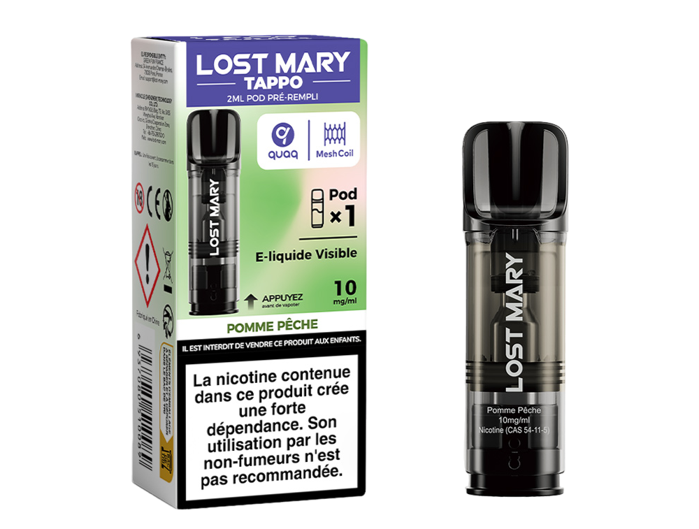 Cartouche pré-remplie Tappo - Lost Mary 10mg